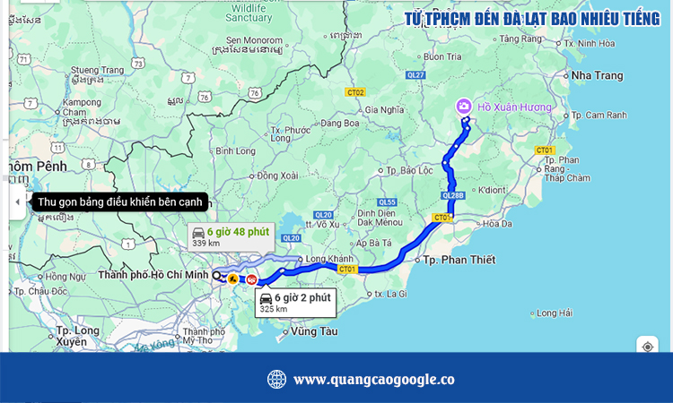 Từ TPHCM đến Đà Lạt bao nhiêu tiếng